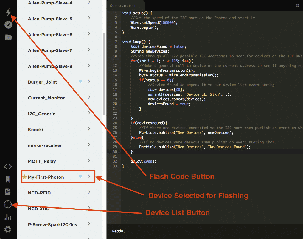 connect to particle photon terminal emulator mac