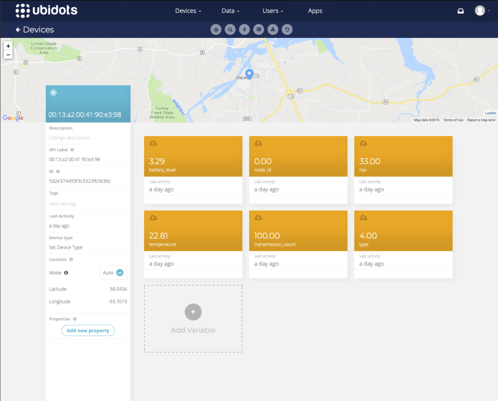 Ubidots NCD IoT Sensors MQTT Long Range Wireless