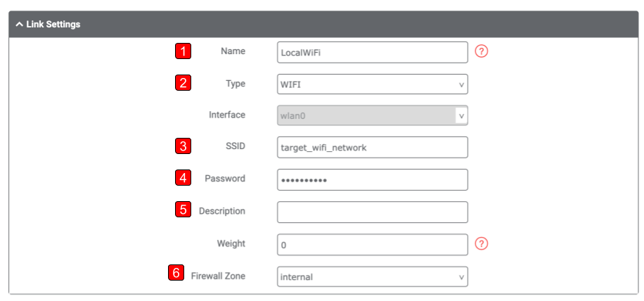 wifi wan link settings