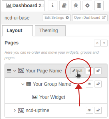 NCD Nodered Dashboard 2 Edit Pages - Machine Uptime Sensor