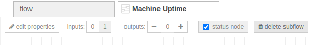 NCD Nodered Dashboard 2 - Delete Subflow - Machine Uptime Sensor