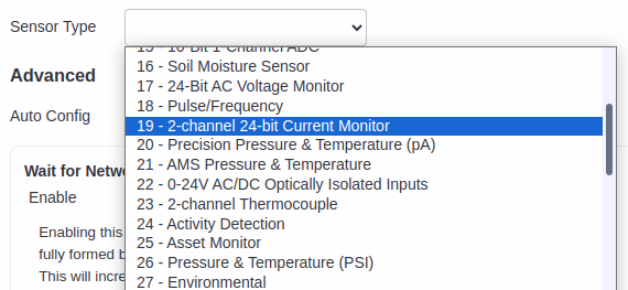 Nodered AC current monitor type 19