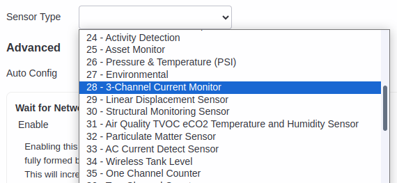 Nodered AC current monitor type 28