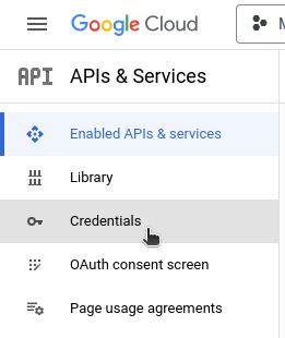 Google console sheets credentials