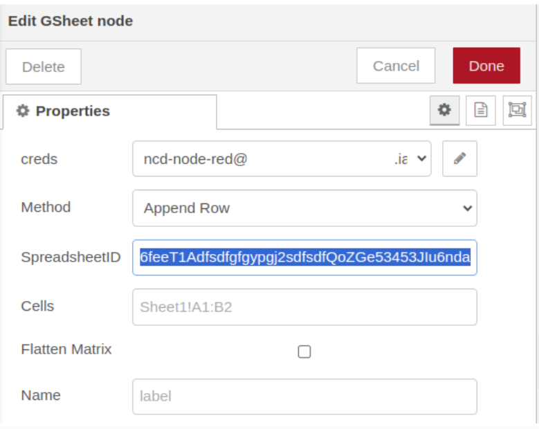 ncd-to-google-sheets-nodered-gsheet-node-spreadsheetid