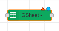 Nodered GSheet node