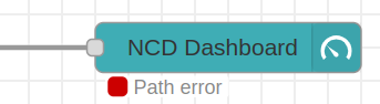 NCD Dashboard Path Error Status