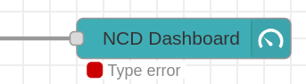 NCD Dashboard Type Error Status