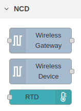 NCD Dashboard RTD palette nodes nodered