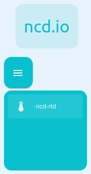 NCD Dashboard RTD Temperature Main Menu