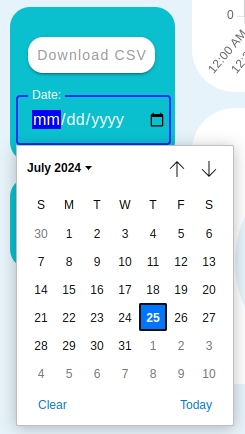 NCD Dashboard RTD Temperature DatePicker