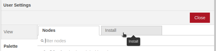 email nodered install tab