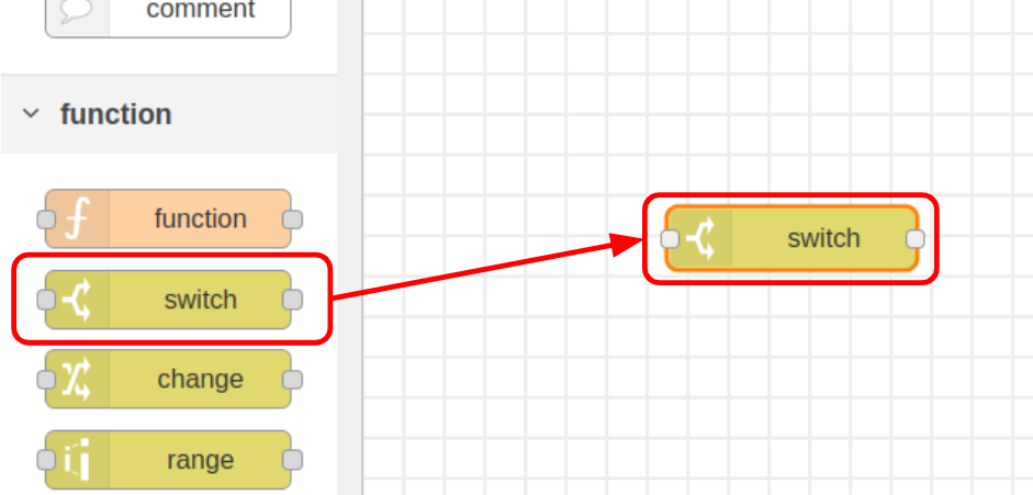 Nodered Switch node