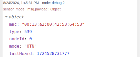 NCD Modbus RTU Wireless Device OTN message