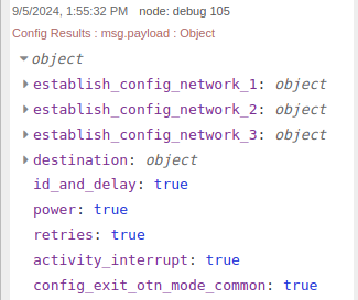 NCD Configuration user guide debug messages OTF