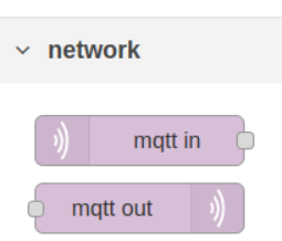 MQTT nodes palette