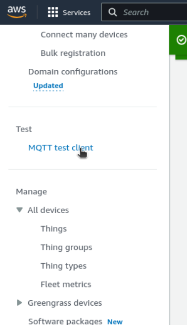 AWS IoT Core MQTT client