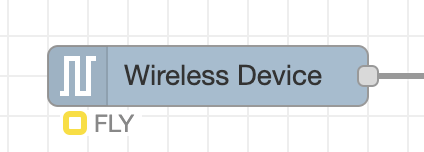 Wireless Device with Status of FLY in Node-Red