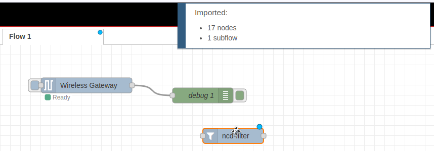 NCD Filter node Importing