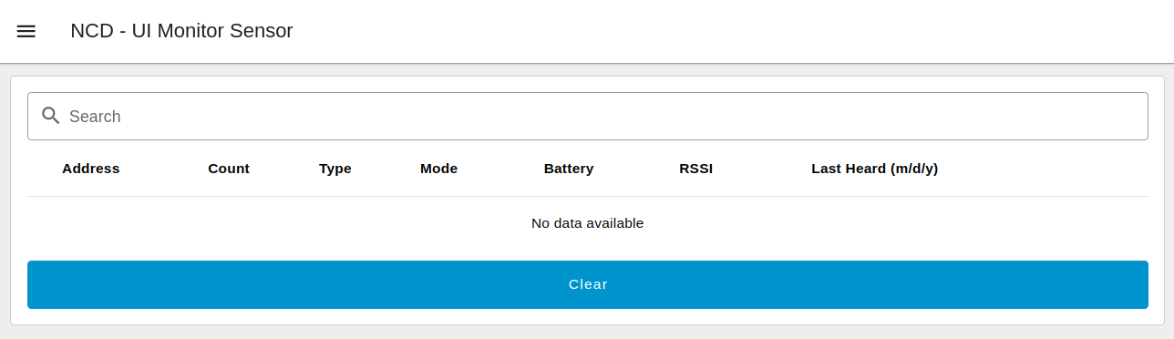 NCD UI Monitor Sensor Init