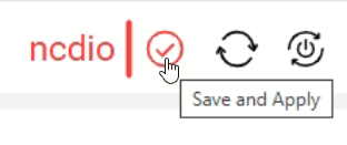 NCD Gateway DIDO Save and Apply Button