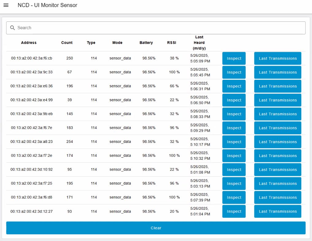 NCD UI Monitor Example