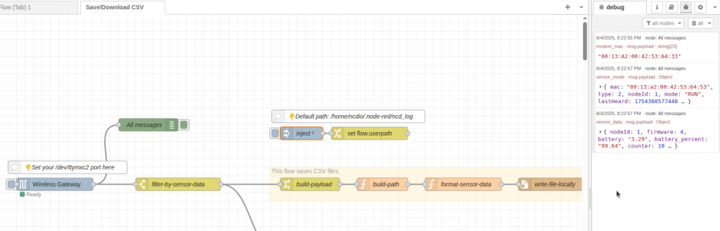 Saving and Accessing Sensor Data Locally with Node-RED Dashboard - NCD.io