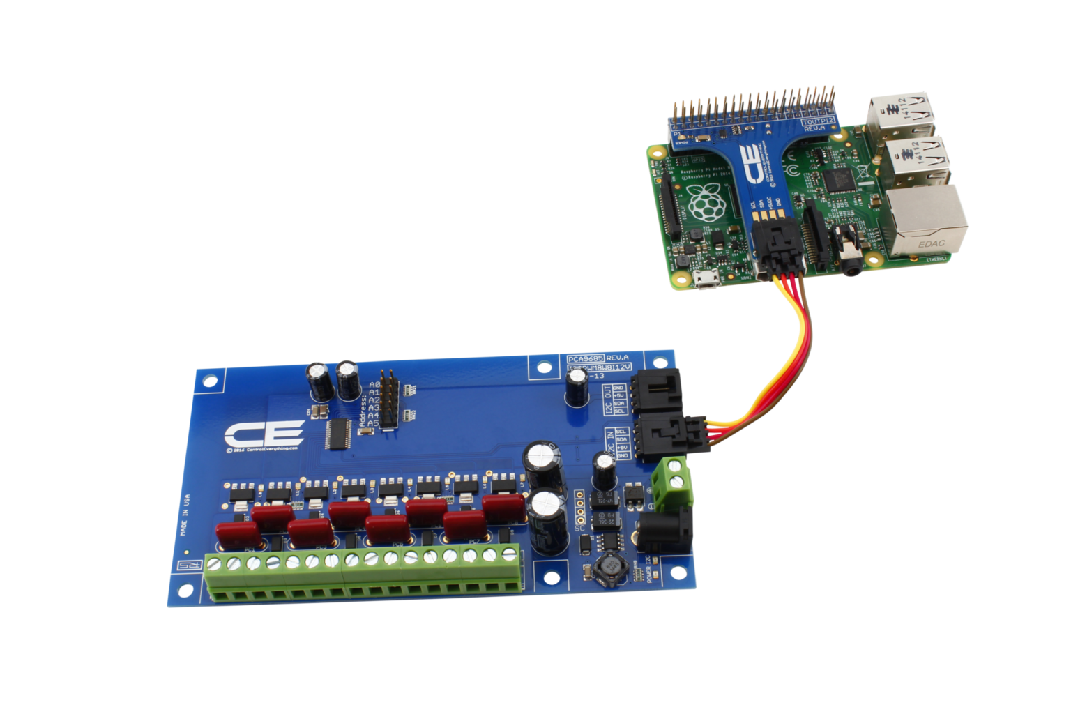 PCA9685 8Channel 8W 12V FET Driver Proportional Valve Controller with