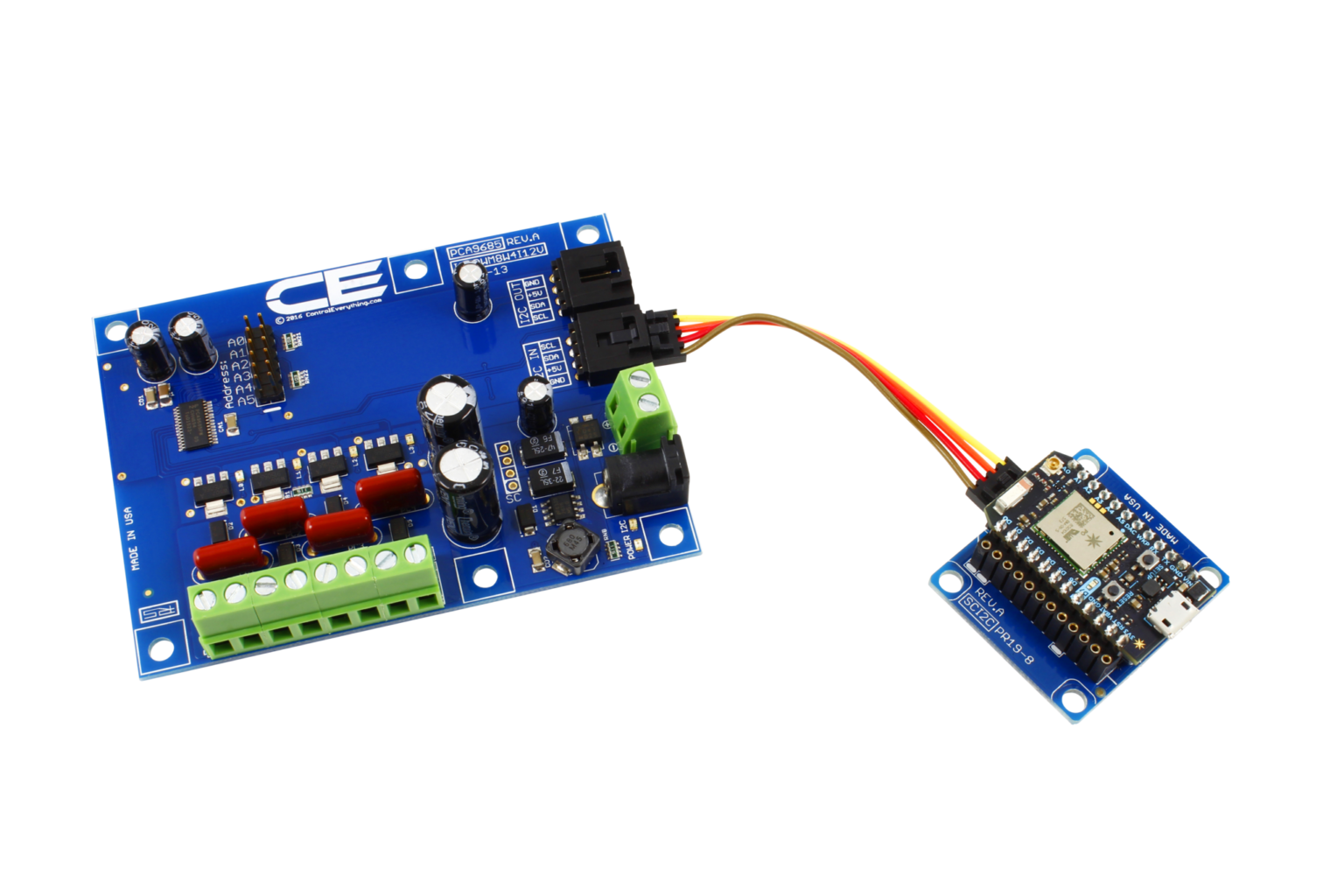 PCA9685 4Channel 8W 12V FET Driver Proportional Valve Controller with