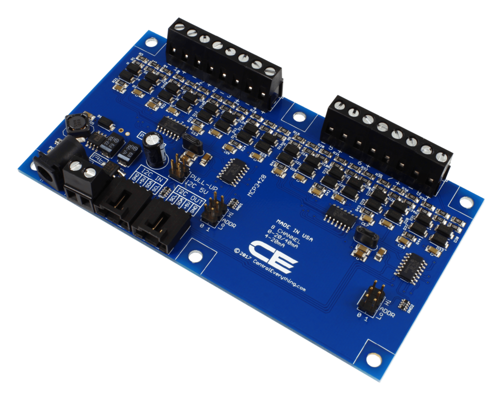 8 Channel I2C 4-20mA Current Receiver with I2C Interface - NCD Store