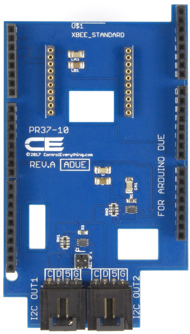Dual I2C Shield for Arduino Due with Modular Communications Interface ...