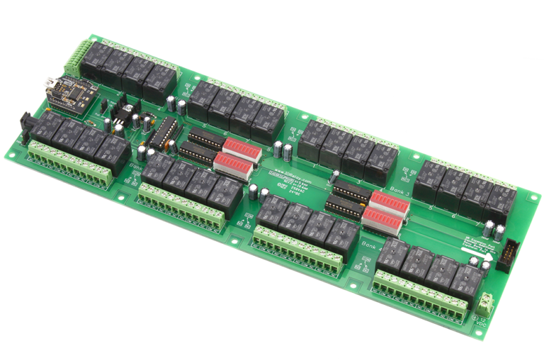 Industrial Relay Controller 32Channel SPDT + 8Channel ADC IoT