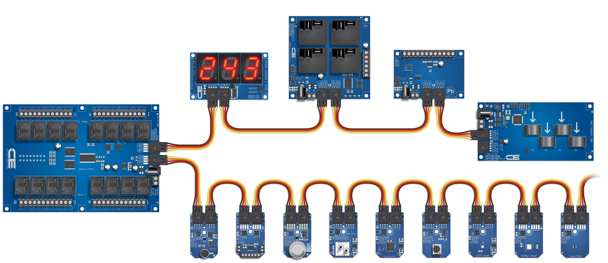 I2C Shield for Raspberry Pi 4, Pi 3, & Pi 2 with Outward Facing I2C Port  Terminates over HDMI Port - NCD Store