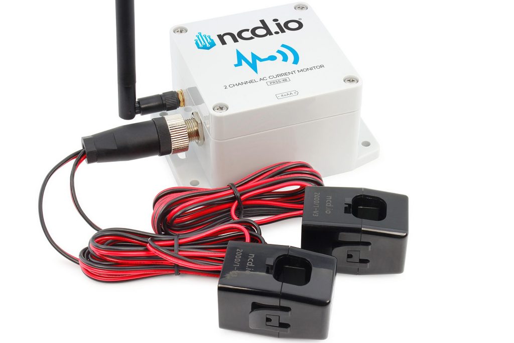 2 Channel Wireless AC Current Sensor | Motor Current Monitoring Device